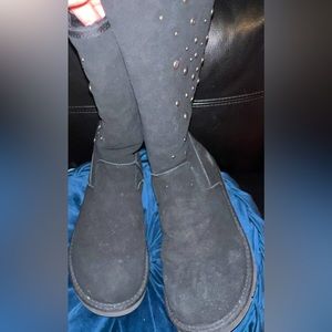 AUTHENTIC UGG AUSTRALIA WOMEN'S TALL BOOTS ROCKSTAR BLACK SIZE 8